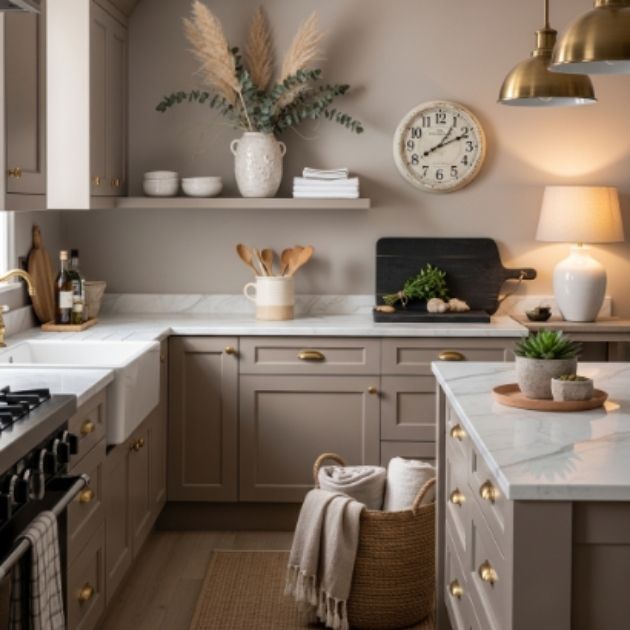 Accessories and Decor to Enhance Warm Taupe Kitchens