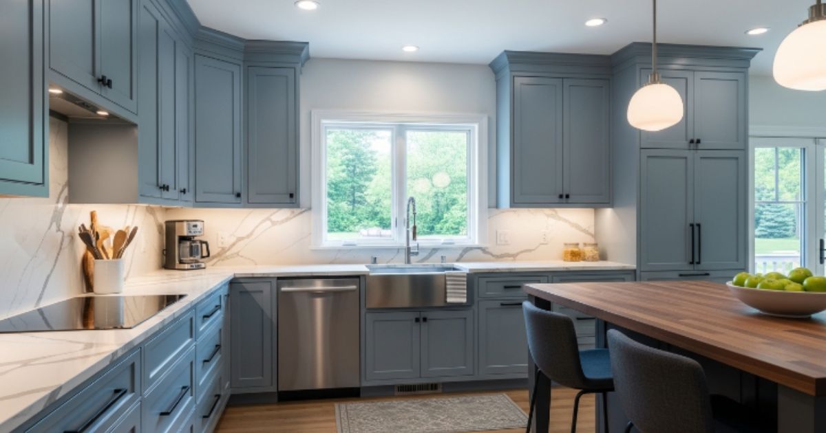 Blue Gray Kitchen Cabinets