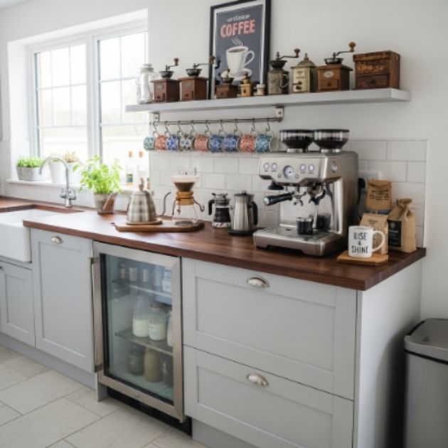 Coffee Bar in the Kitchen Corner