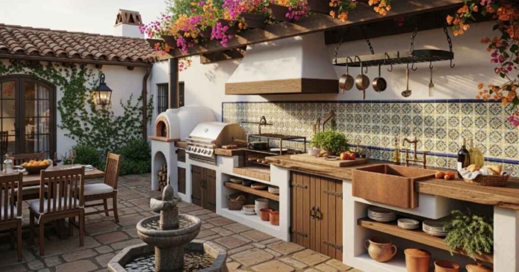 Courtyard Cooking Space Spanish Kitchen