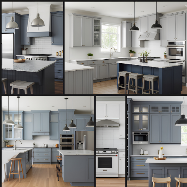 Design Styles That Use Blue Gray Kitchen Cabinets