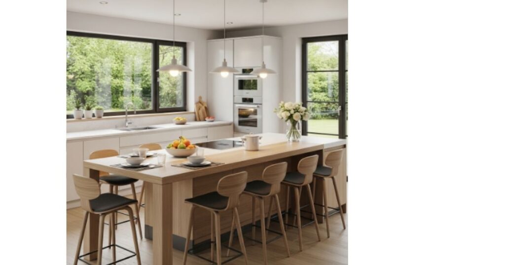 Kitchen Island Dining Combo That Seats Six