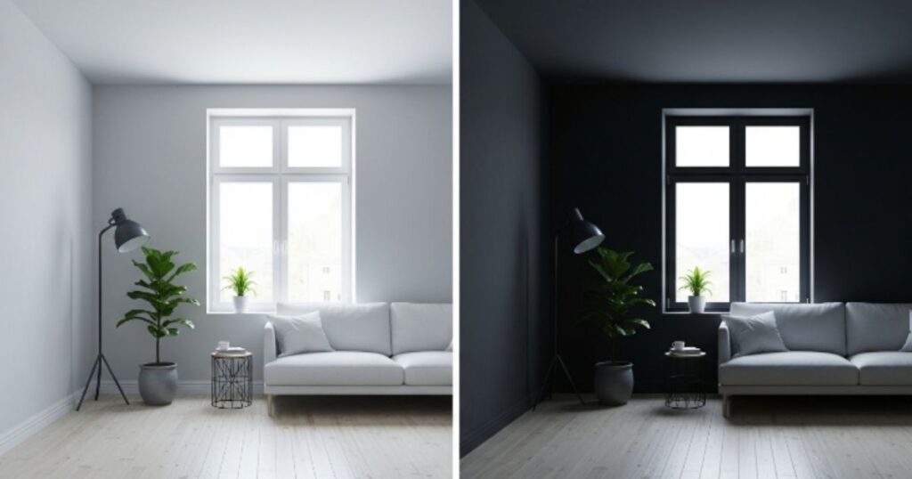 Light Gray or Dark Gray Walls