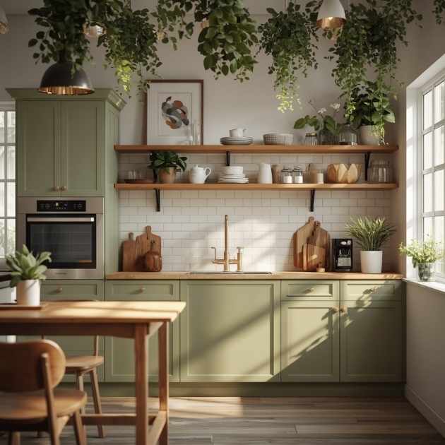 More Ideas for Matching Sage Green Kitchen Cabinets
