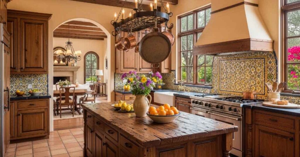 Open-Concept Spanish Kitchen