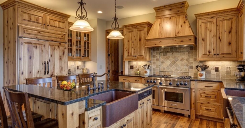 Rustic Hickory Kitchen Cabinets