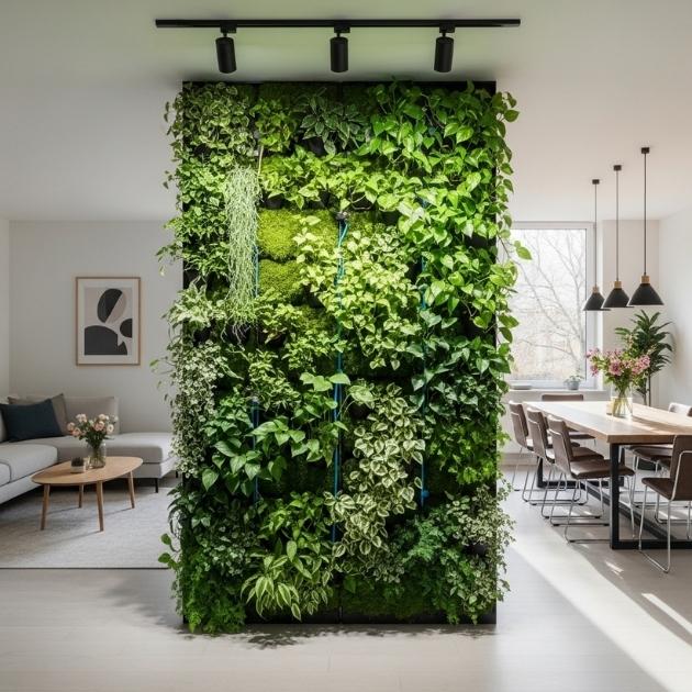 Living Plant Wall Creates a Natural Room Divider