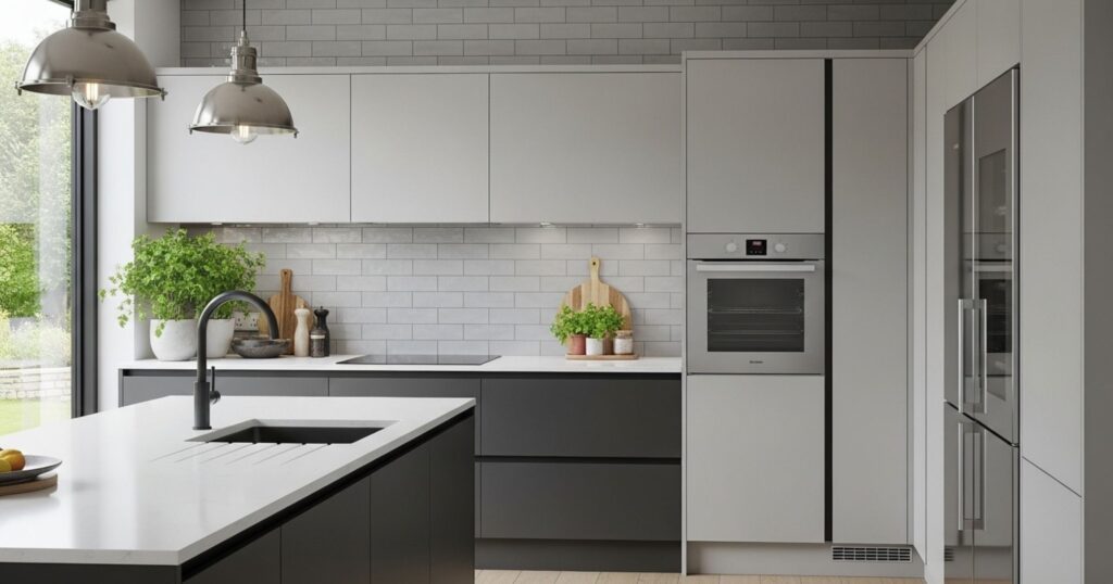 Modern Gray Kitchen Cabinets