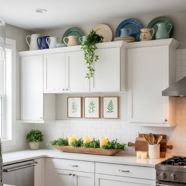 The Key to Decorating Above Cabinets in Kitchen Spaces