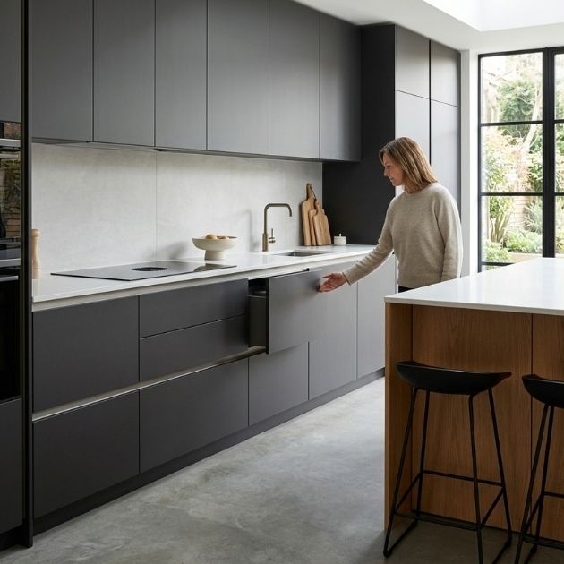 Using Subtle Hardware or Handleless Designs
