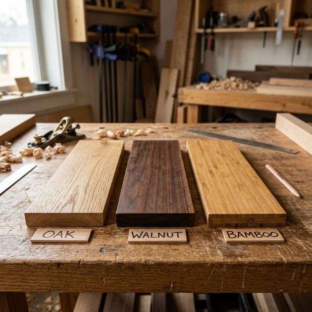 Wood: Oak, Walnut, Bamboo